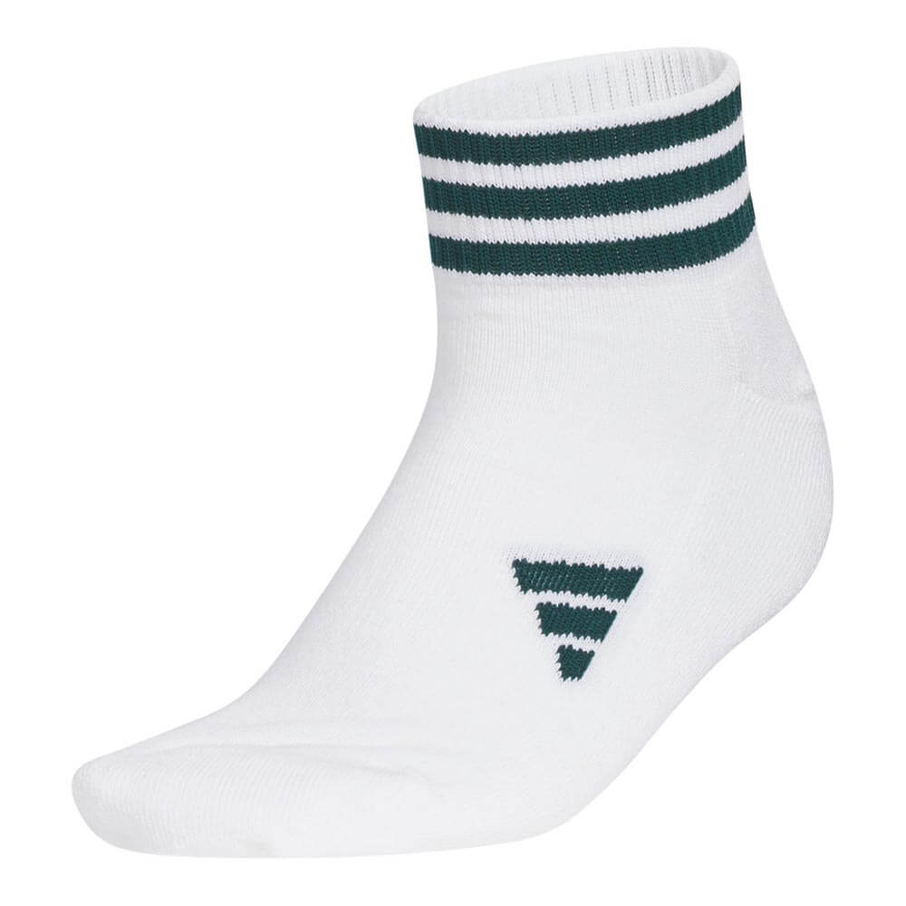 アディダス adidas　レディース アンクル丈 スリーストライプス ソックス MGR64 JM0225 ホワイト/オーロラアイビー　2025年モデル ホワイト/オーロラアイビー
