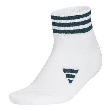 アディダス adidas　レディース アンクル丈 スリーストライプス ソックス MGR64 JM0225 ホワイト/オーロラアイビー　2025年モデル ホワイト/オーロラアイビー