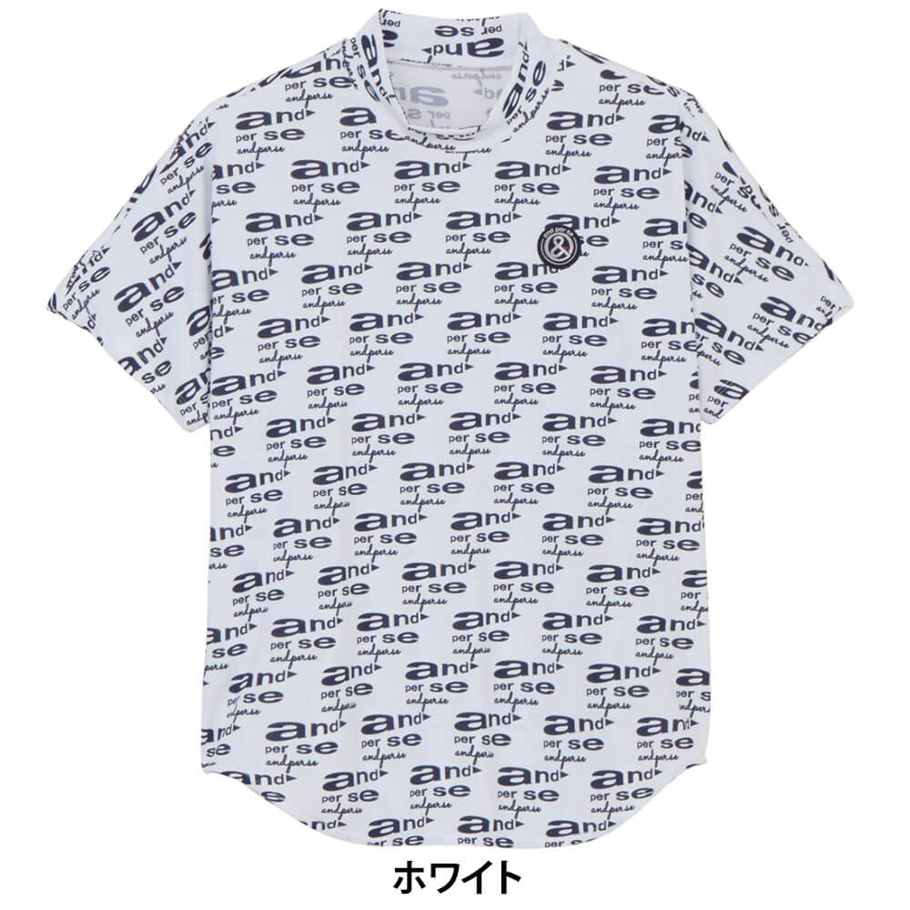 アンパスィ and per se レディース COOL is COOL プリンテッド 半袖 モックネック シャツ AFS9516X6 2026年モデル