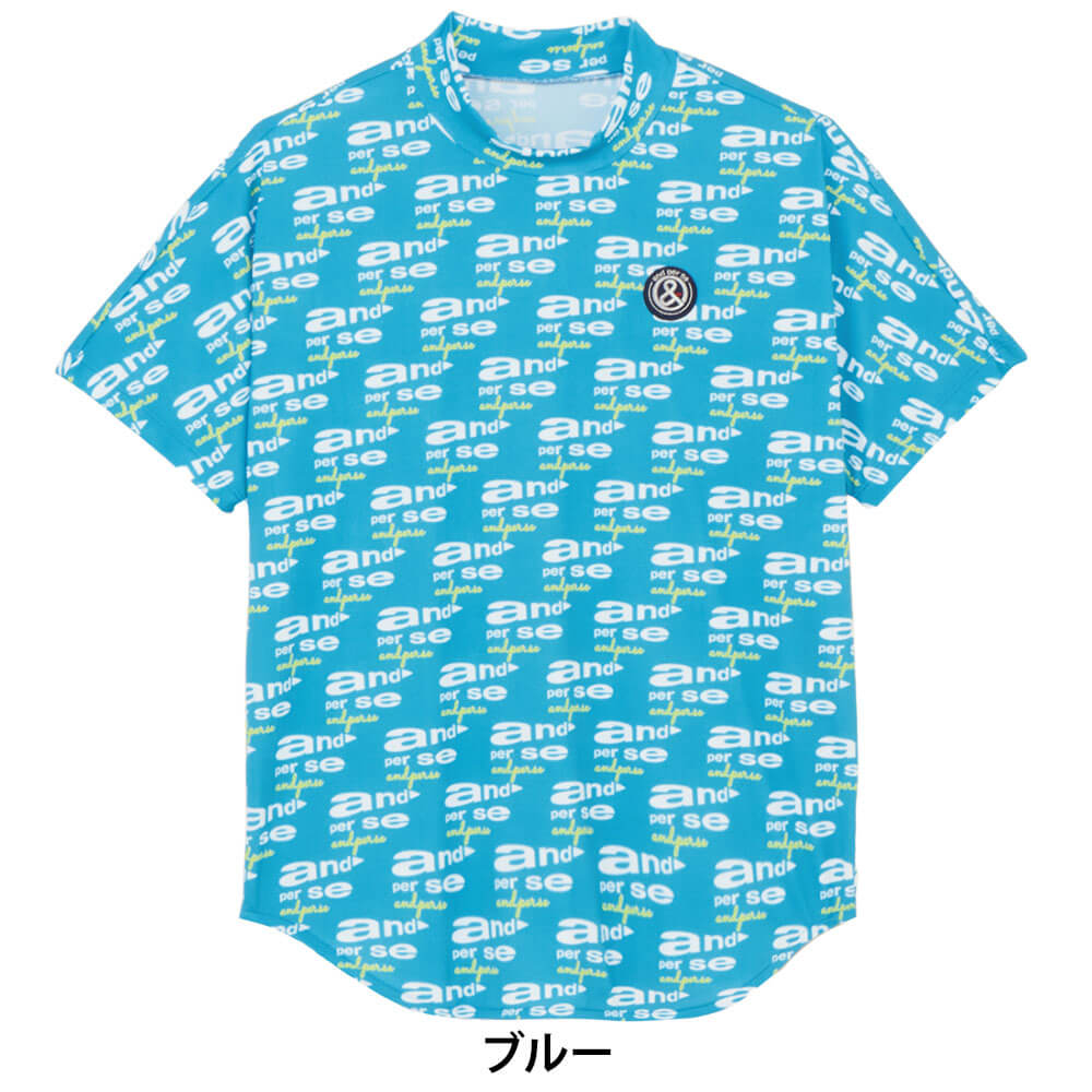 アンパスィ and per se　レディース COOL is COOL プリンテッド 半袖 モックネック シャツ AFS9516X6　2026年モデル 詳細10(ALT)