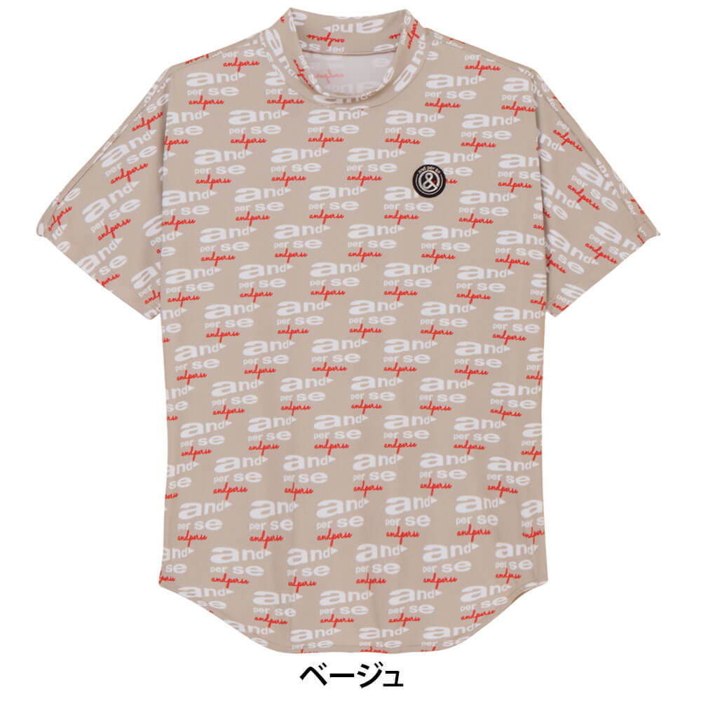 アンパスィ and per se　レディース COOL is COOL プリンテッド 半袖 モックネック シャツ AFS9516X6　2026年モデル 詳細11(ALT)