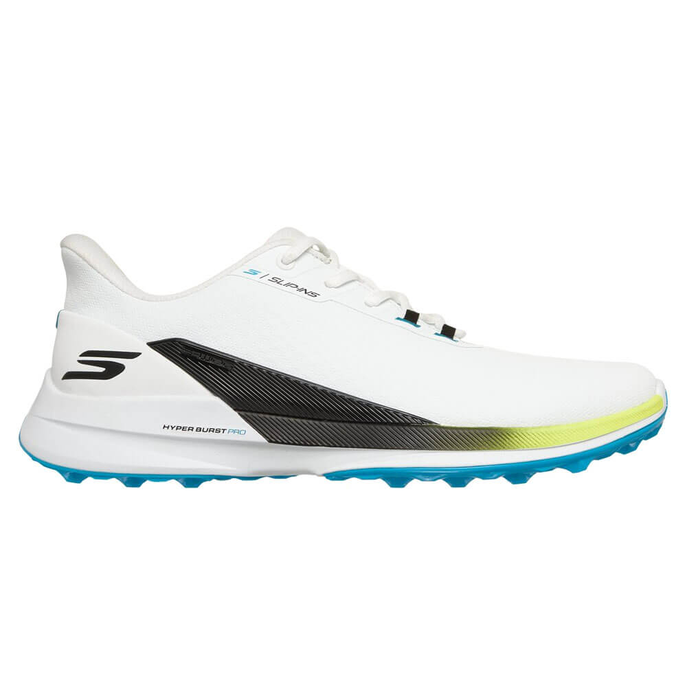 スケッチャーズ SKECHERS　スリップインズ ウォータープルーフ ピュア SI　メンズ スパイクレス ゴルフシューズ 214147 ホワイト/ブラック/マルチ　2026年モデル