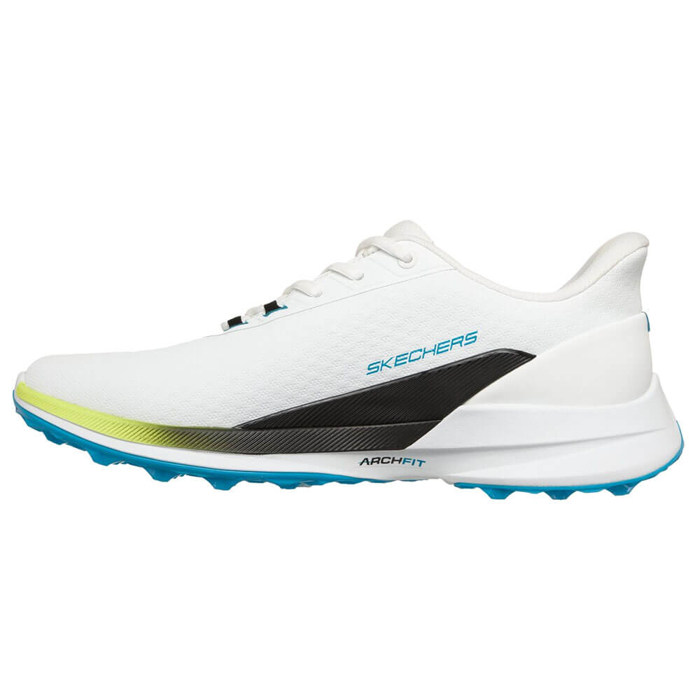スケッチャーズ SKECHERS　スリップインズ ウォータープルーフ ピュア SI　メンズ スパイクレス ゴルフシューズ 214147 ホワイト/ブラック/マルチ　2026年モデル 詳細2(ALT)