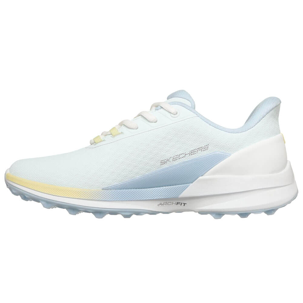 スケッチャーズ SKECHERS　スリップインズ ウォータープルーフ ピュア SI　レディース スパイクレス ゴルフシューズ 123147 ホワイト/ライトブルー　2026年モデル 詳細2(ALT)