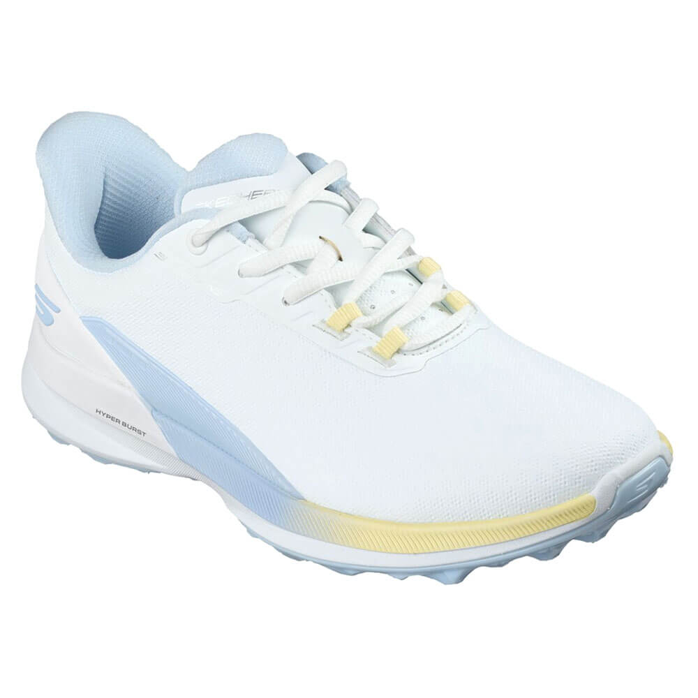 スケッチャーズ SKECHERS　スリップインズ ウォータープルーフ ピュア SI　レディース スパイクレス ゴルフシューズ 123147 ホワイト/ライトブルー　2026年モデル 詳細3(ALT)