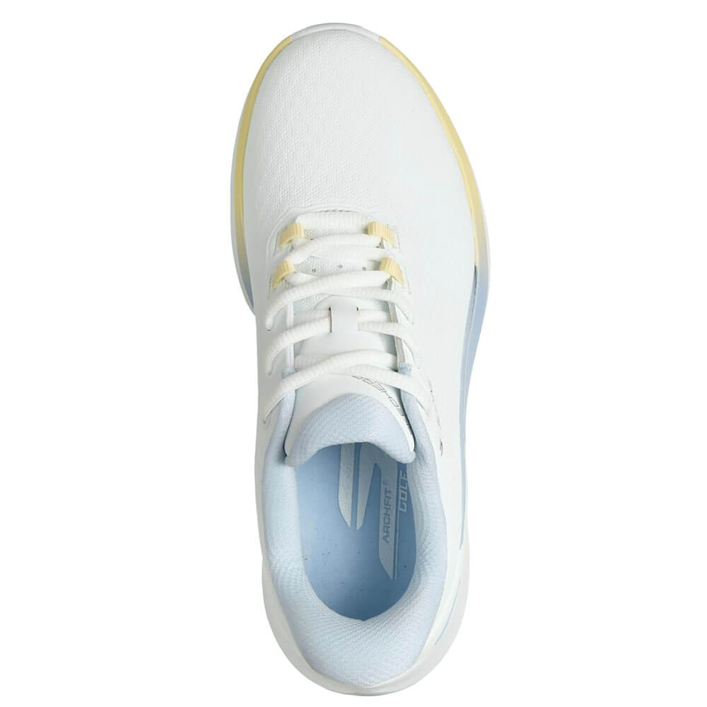 スケッチャーズ SKECHERS　スリップインズ ウォータープルーフ ピュア SI　レディース スパイクレス ゴルフシューズ 123147 ホワイト/ライトブルー　2026年モデル 詳細4(ALT)