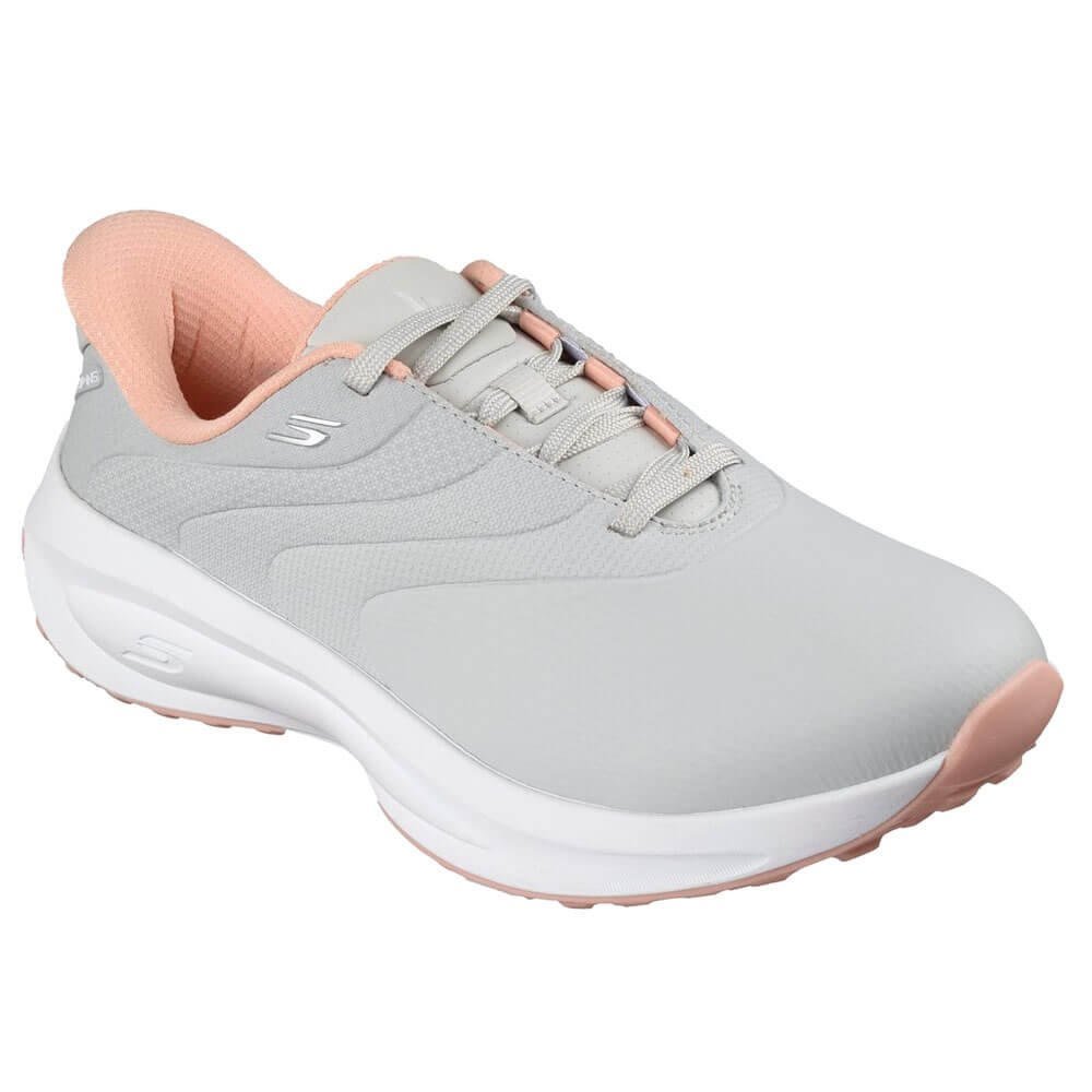 スケッチャーズ SKECHERS　スリップインズ ウォータープルーフ フロー SI　レディース スパイクレス ゴルフシューズ 123153 ライトグレー/ピンク　2026年モデル 詳細3(ALT)