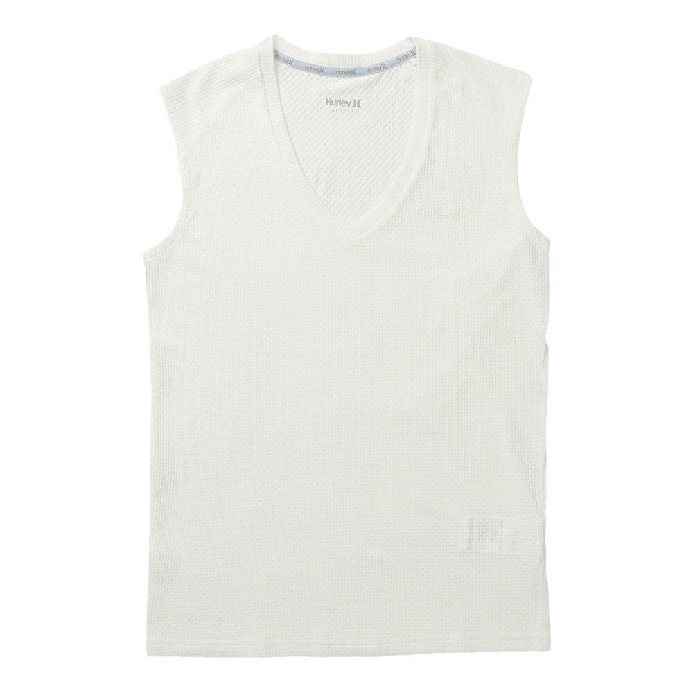 ハーレー Hurley　PHANTOM コールドメッシュ メンズインナー ショートスリーブVネックシャツ MGIW26113P　2026年モデル ホワイト