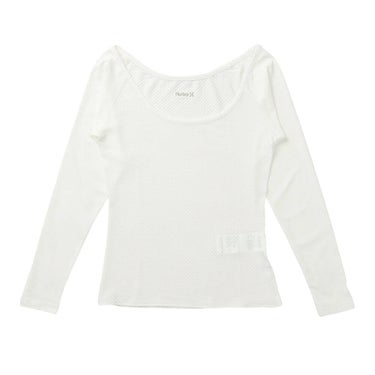 ハーレー Hurley　レディース PHANTOM コールドメッシュ レディースインナー ロングスリーブUネックシャツ WGIW26125P　2026年モデル ホワイト