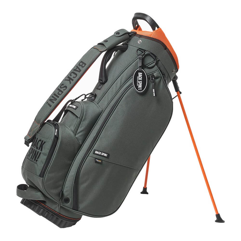 バックスピンゴルフ BACK SPIN! GOLF　軽量 スタンド キャディバッグ BSBD01C004 GRAY/ORANGE グレー/オレンジ グレー/オレンジ
