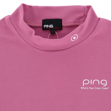 ピン PING　レディース PE 鹿の子 半袖 ハイネック シャツ 622-6167502　2026年モデル 詳細7