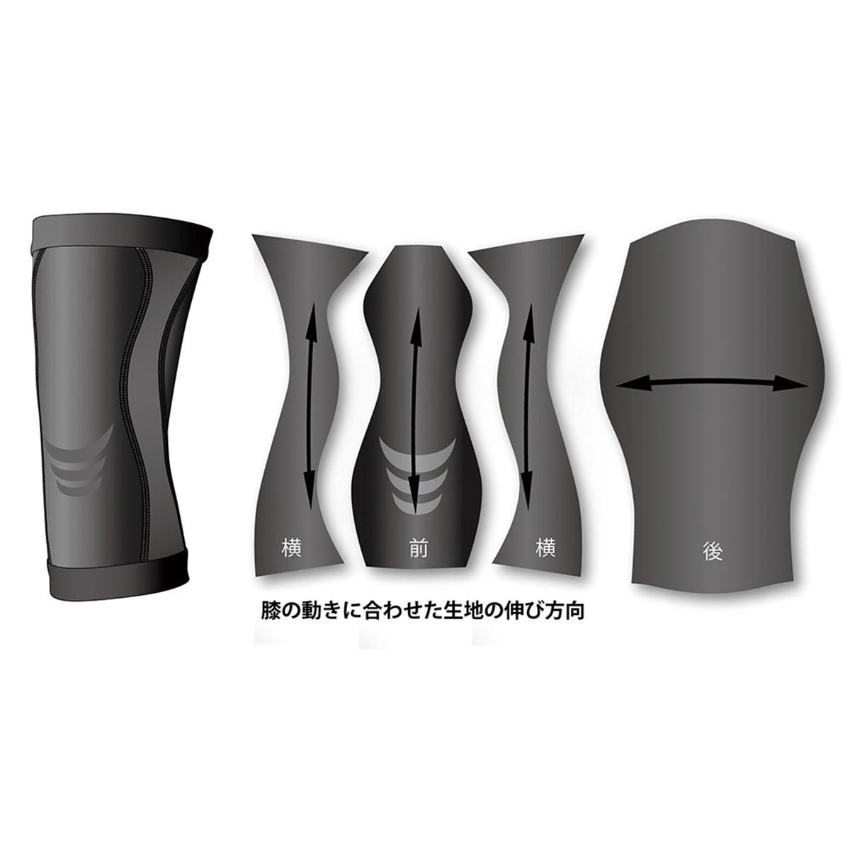 ダンノ DANNO　皮膚感覚ひざサポーターDX ブラック 詳細3