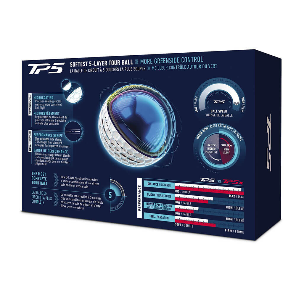 テーラーメイド　TP5 パフォーマンス ストライプ 2026年モデル ゴルフボール　1パック（6球入り）　ホワイト 詳細5