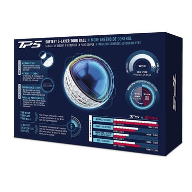 テーラーメイド　TP5 パフォーマンス ストライプ 2026年モデル ゴルフボール　1パック（6球入り）　ホワイト 詳細5