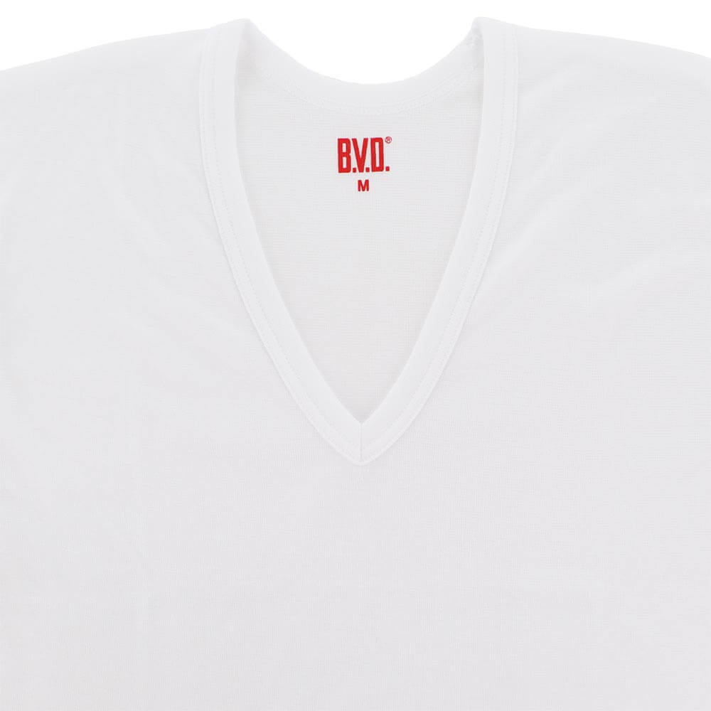 B.V.D. メンズ 2枚セット Vネック 半袖 インナーシャツ EY674A2P 詳細3