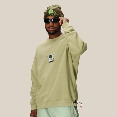シックスエイトシックス 686　スキー スノーボードウェア ハフプレミアムヘビーウエイトクルースウェットシャツ 686 HUF PREMIUM HEAVYWEIGHT CREW SWEATSHIRT M4WNFLC189 2025-2026 詳細3