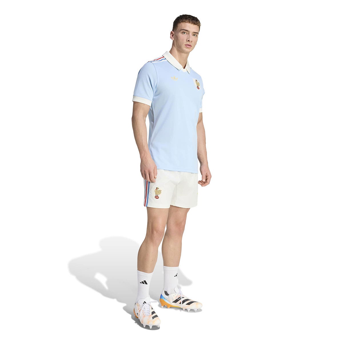 アディダス adidas フランス ラグビー 120周年 クランチ レプリカ ジャージ プラクティスシャツ DVI54 2026年モデル 詳細5