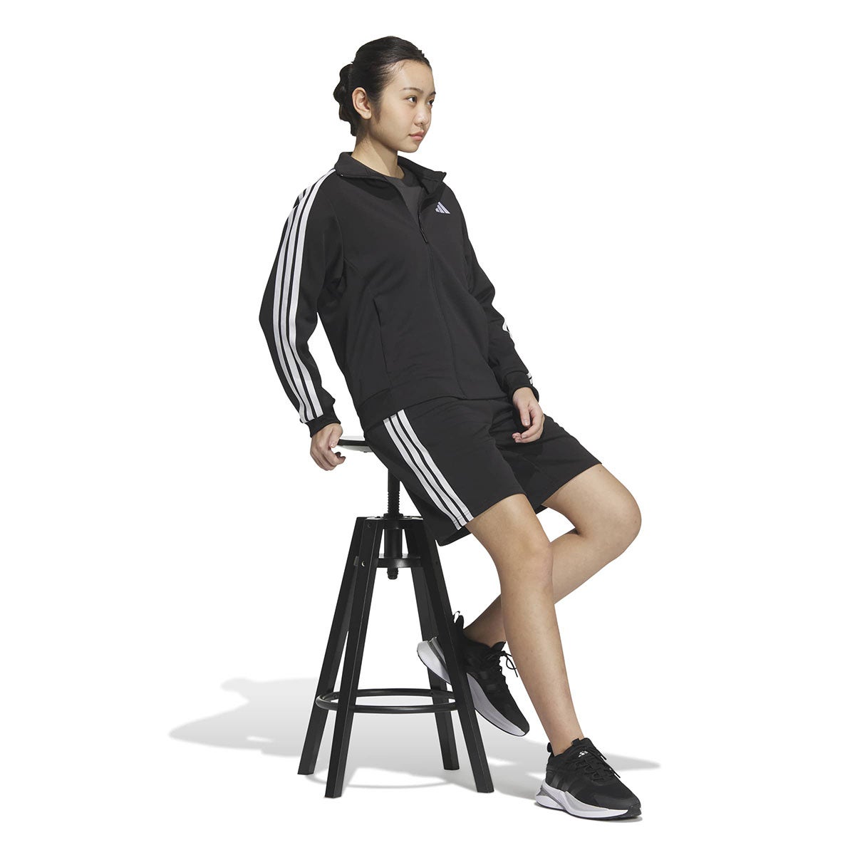 アディダス adidas スリーストライプス レギュラーフィット ダブルニットショーツ トレーニングハーフパンツウィメンズ JVP34 2025年モデル 詳細5