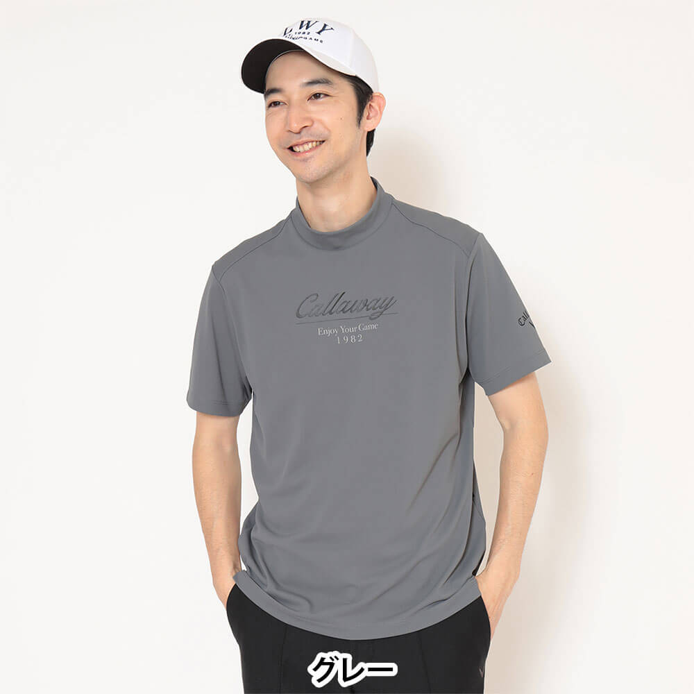 キャロウェイ Callaway メンズ ミニカノコ 半袖 モックネック シャツ C26234101 2026年モデル 詳細2