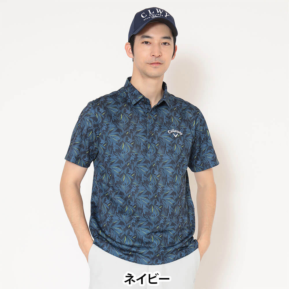 キャロウェイ Callaway メンズ かざあなメッシュ ボタニカル柄 半袖 ポロシャツ C26234105 2026年モデル 詳細11