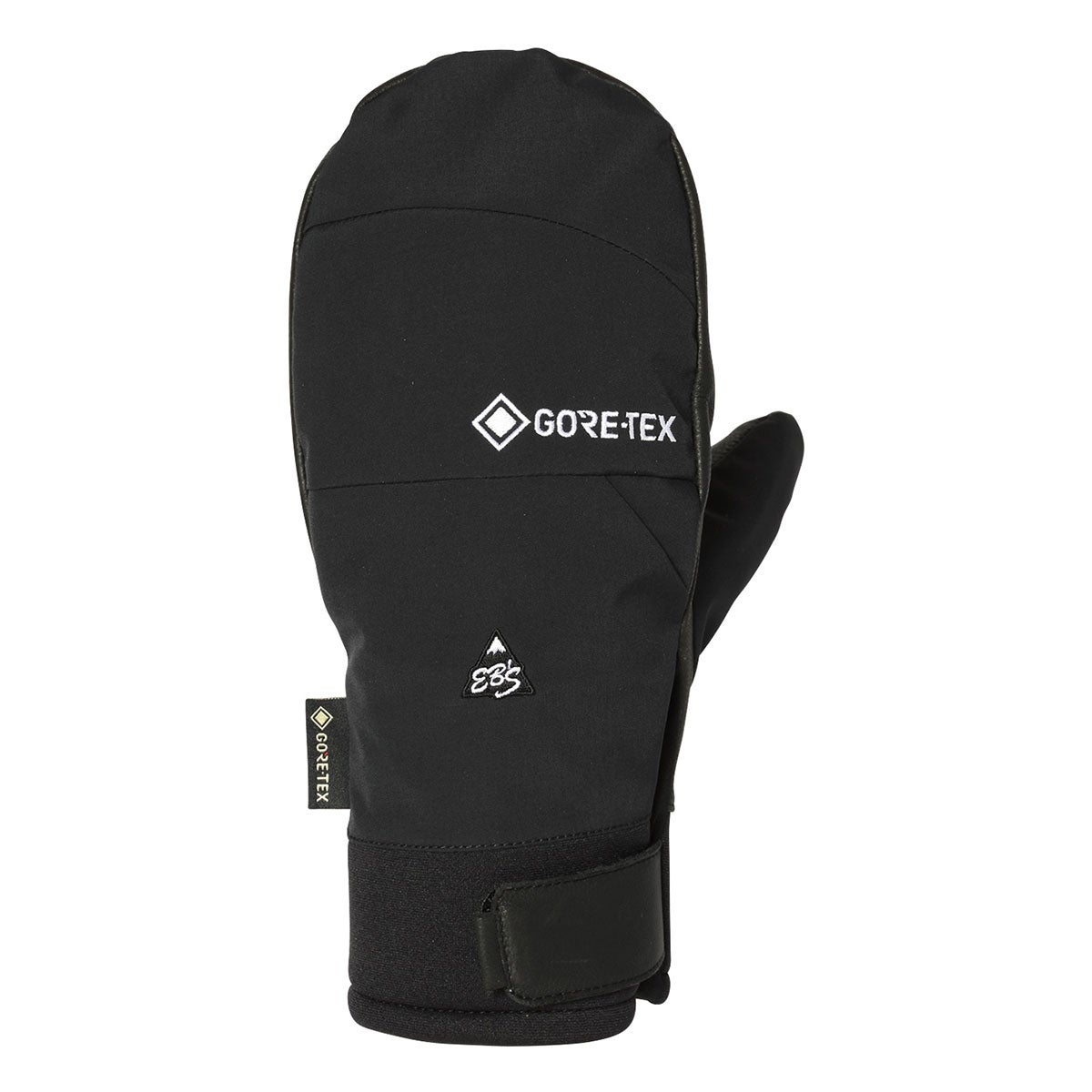 エビス eb's LIGHT MITT ライトミット BLACK スキー スノーボードグローブ 2026-2027 正面デザイン（防水）
