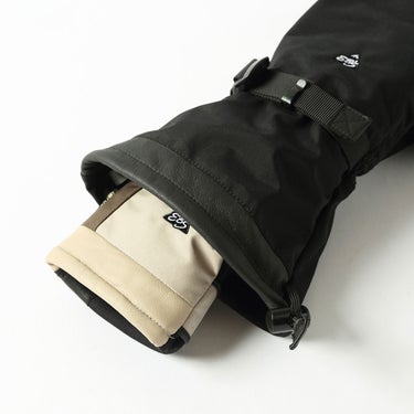 エビス eb's OVER MITT STRONG オーバーミットストロング BLACK スキー スノーボードグローブ 2026-2027 手のひら側ディテール（防水）