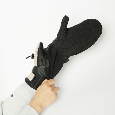 エビス eb's OVER MITT STRONG オーバーミットストロング BLACK スキー スノーボードグローブ 2026-2027 サイド形状（防水）