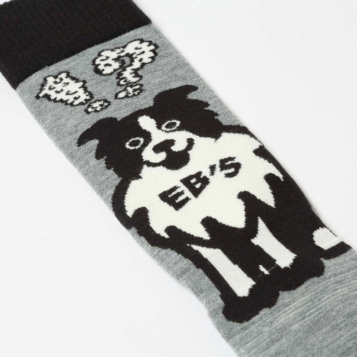エビス eb's VERY WARM DOG ベリーウォーム ドッグ GREY ソックス 2026-2027 背面デザイン（ウェア）