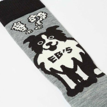 エビス eb's VERY WARM DOG ベリーウォーム ドッグ GREY ソックス 2026-2027 背面デザイン（ウェア）