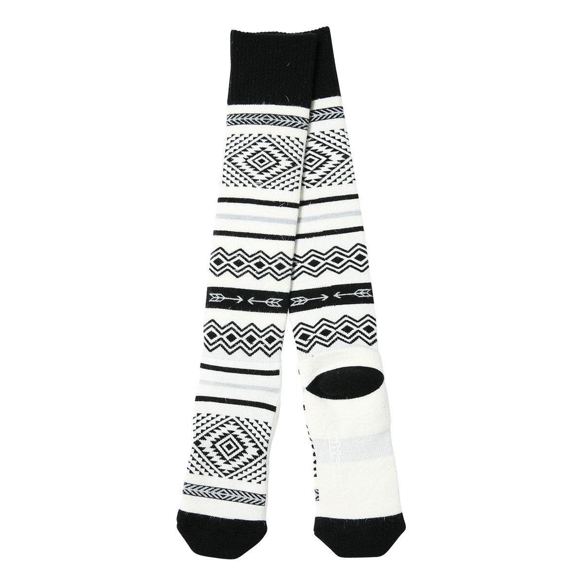 エビス eb's VERY WARM NATIVE ベリーウォーム ネイティブ BK/WHITE ソックス 2026-2027 正面デザイン（ウェア）