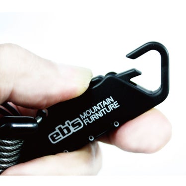 エビス eb's LOCK LEASH ロックリーシュ BLACK スノーボードリーシュコード ビンディング アクセサリー 2026-2027 別角度イメージ
