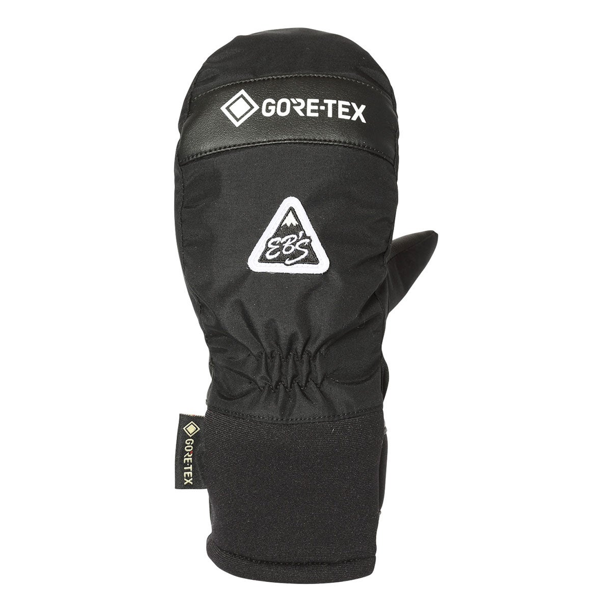 エビス eb's GORE-TEX JR MITT ゴアテックスジュニアミット BLACK ジュニアグローブ 2026-2027 正面デザイン（防水）