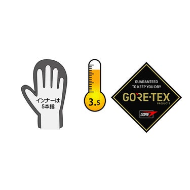 エビス eb's GORE-TEX JR MITT ゴアテックスジュニアミット BLACK ジュニアグローブ 2026-2027 サイド形状（防水）