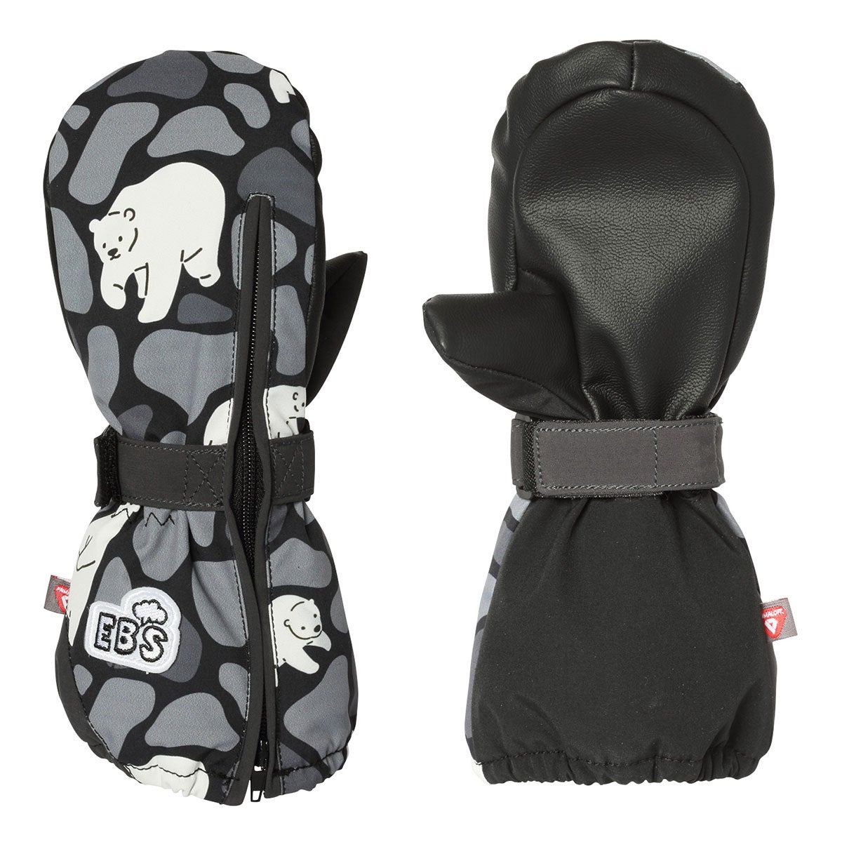 エビス eb's CHILD MITT チャイルドミット KUMAFLAGE ジュニアグローブ 2026-2027 正面デザイン（防水・保温）