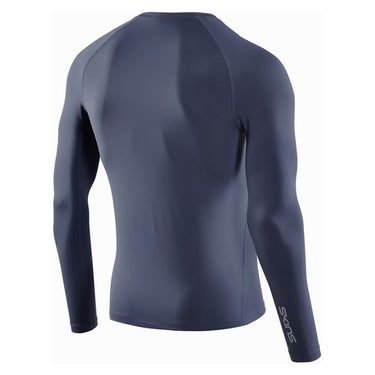 スキンズ SKINS SERIES-2 メンズ ロングスリーブ ストレッチシャツ 18121210-098 2024年モデル 背面デザイン（ランニング・長袖）