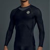 スキンズ SKINS　 SERIES-3 メンズ ロングスリーブ ストレッチシャツ 18121310-019 2023年モデル ブラック（019）