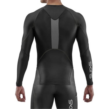 スキンズ SKINS SERIES-3 メンズ ロングスリーブ ストレッチシャツ 18121310-019 2023年モデル 襟元と袖口（ラケット）