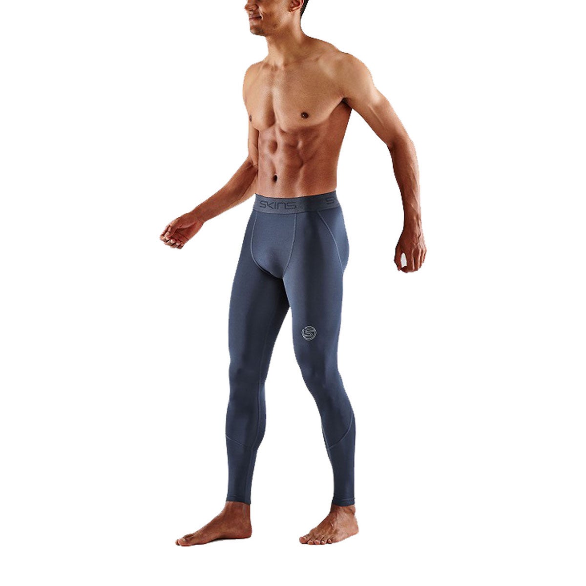 スキンズ SKINS SERIES-2 メンズ ロングタイツ ストレッチパンツ 18171210-098 2024年モデル 襟元と袖口（ランニング）
