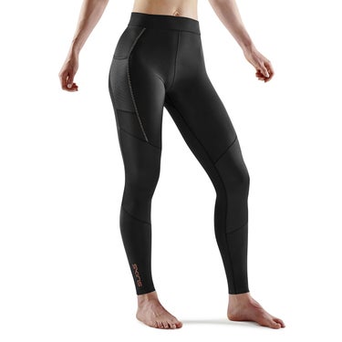 スキンズ SKINS SERIES-5 ウィメンズ ロングタイツ ストレッチパンツ 18271510-019 2023年モデル 襟元と袖口