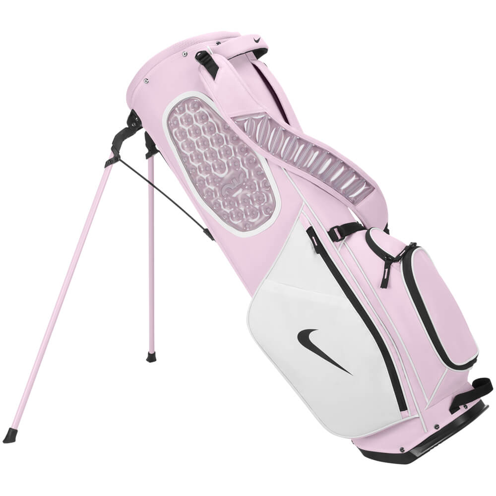 ナイキ NIKE　エアマックス ライト スタンド キャディバッグ GF3018 634 ピンクフォーム/セイル/ブラック ピンク/ブラック 側面デザイン