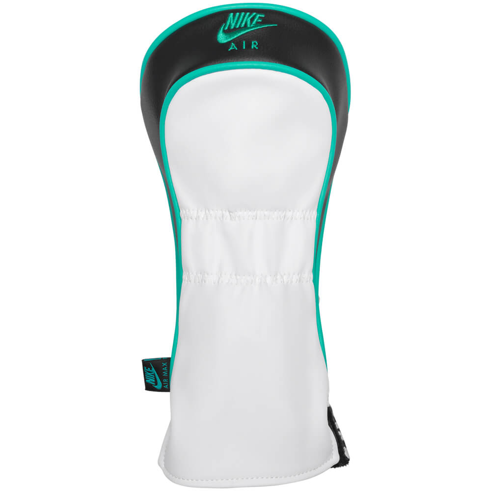 ナイキ NIKE　エアマックス アイコン ドライバー用 ヘッドカバー GF6003 034 ブラック/ホワイト/クリアジェイド ブラック/ジェイド 背面デザインと装着部