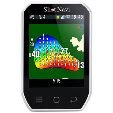 ショットナビ ハンディ型GPSゴルフナビ Shot Navi Granz Neo グランツ ネオ ホワイト 本体正面