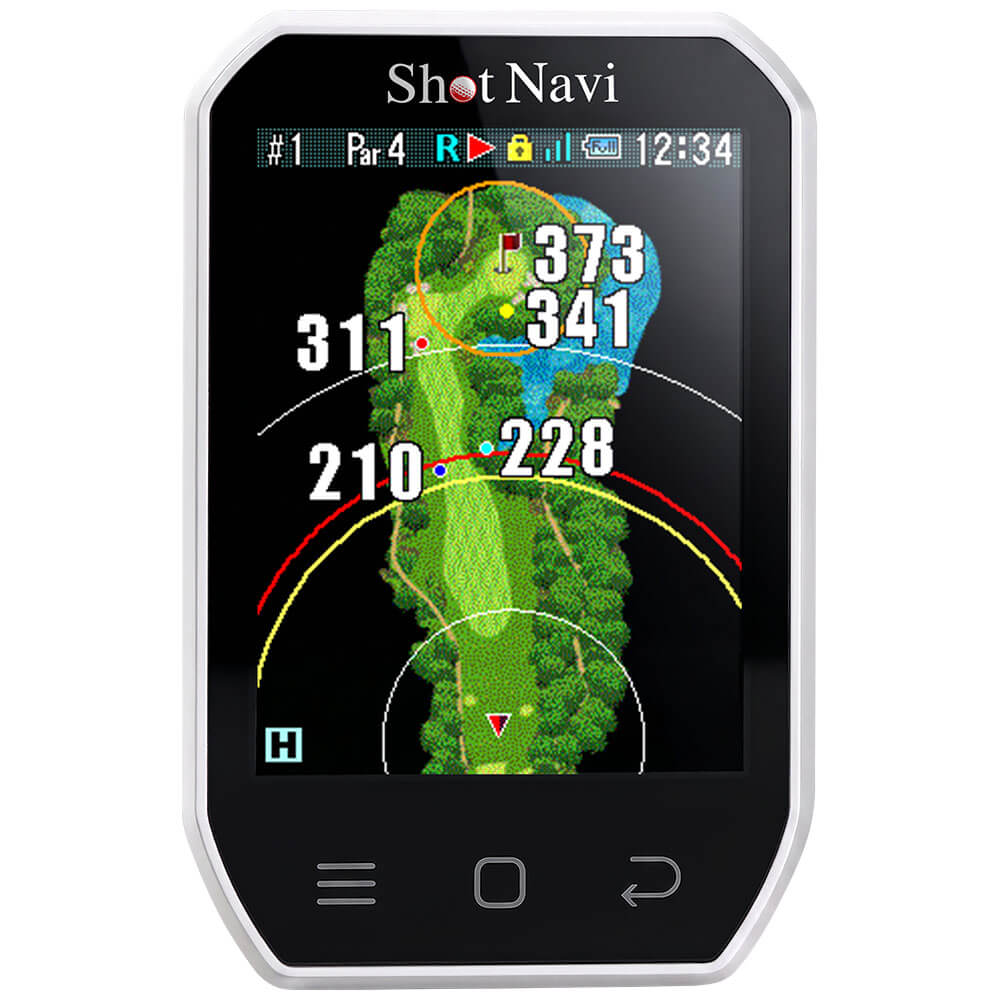 ショットナビ ハンディ型GPSゴルフナビ Shot Navi Granz Neo グランツ ネオ ホワイト ディスプレイ表示