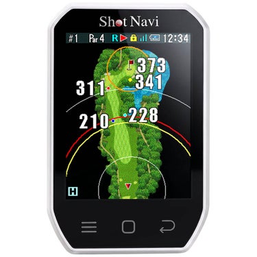 ショットナビ ハンディ型GPSゴルフナビ Shot Navi Granz Neo グランツ ネオ ホワイト ディスプレイ表示