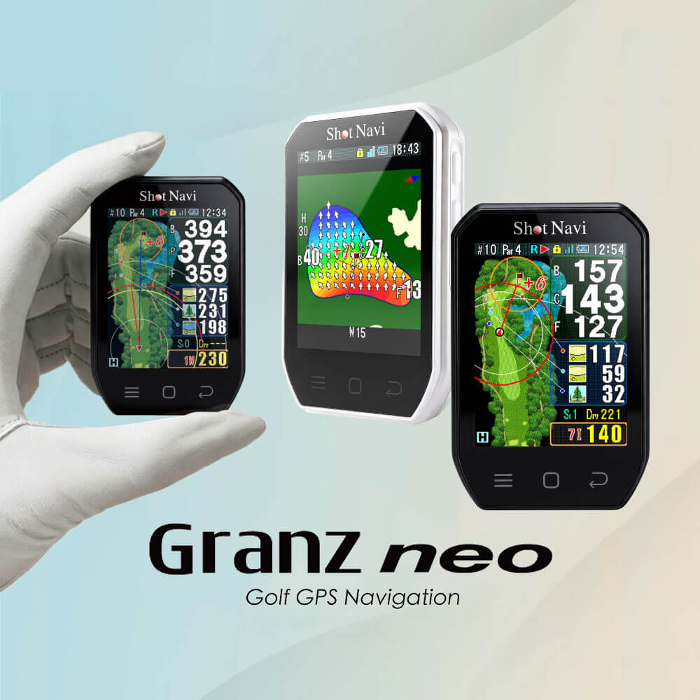 ショットナビ ハンディ型GPSゴルフナビ Shot Navi Granz Neo グランツ ネオ ホワイト 本体背面