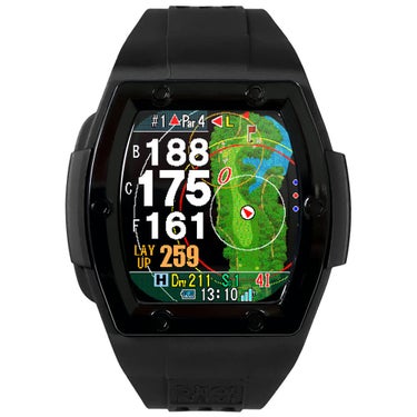 ショットナビ Shot Navi Crest G II クレスト G2 腕時計型GPSゴルフナビ ブラック 本体正面