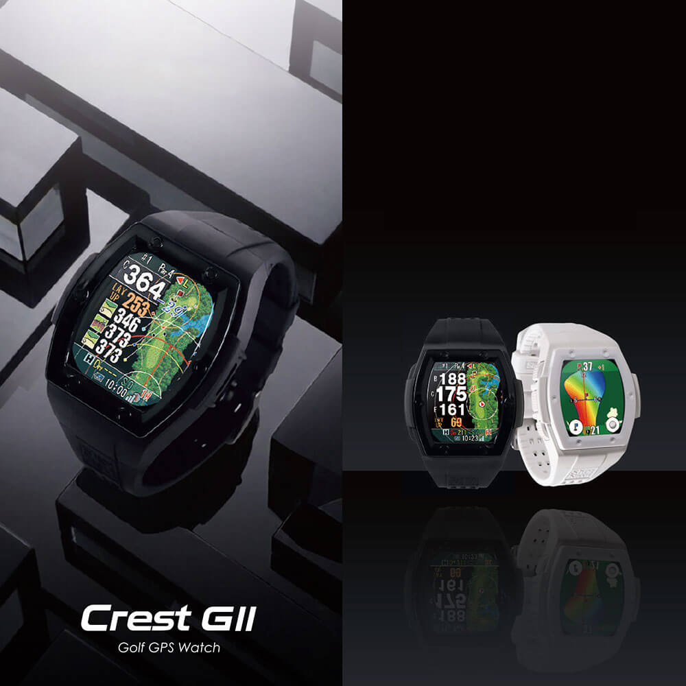 ショットナビ Shot Navi Crest G II クレスト G2 腕時計型GPSゴルフナビ ブラック 本体背面