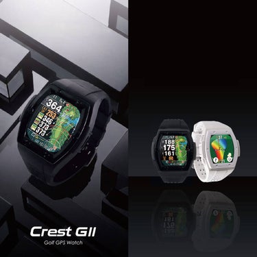 ショットナビ Shot Navi Crest G II クレスト G2 腕時計型GPSゴルフナビ ブラック 本体背面