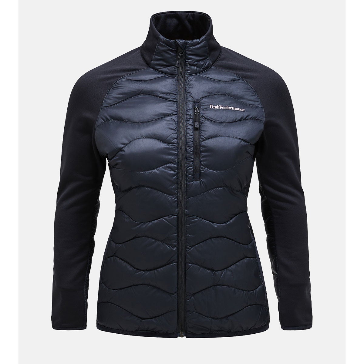 ピークパフォーマンス PEAK PERFORMANCE スキー スノーボードウェア ウィメンズ ヘリウムダウンハイブリッドジャケット W Helium Down Hybrid Jacket G79839-020 2026-2027 BLACK 背面デザイン
