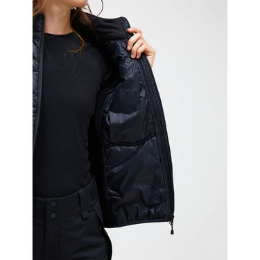 ピークパフォーマンス PEAK PERFORMANCE スキー スノーボードウェア ウィメンズ ヘリウムダウンハイブリッドジャケット W Helium Down Hybrid Jacket G79839-020 2026-2027 BLACK ロゴデザイン